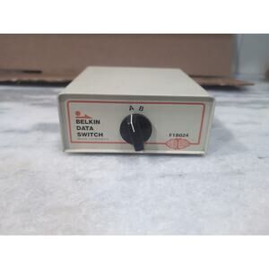 Belkin Data Switch‎ F1B024, 2-Ports, Durable Metal Case, Great Condition